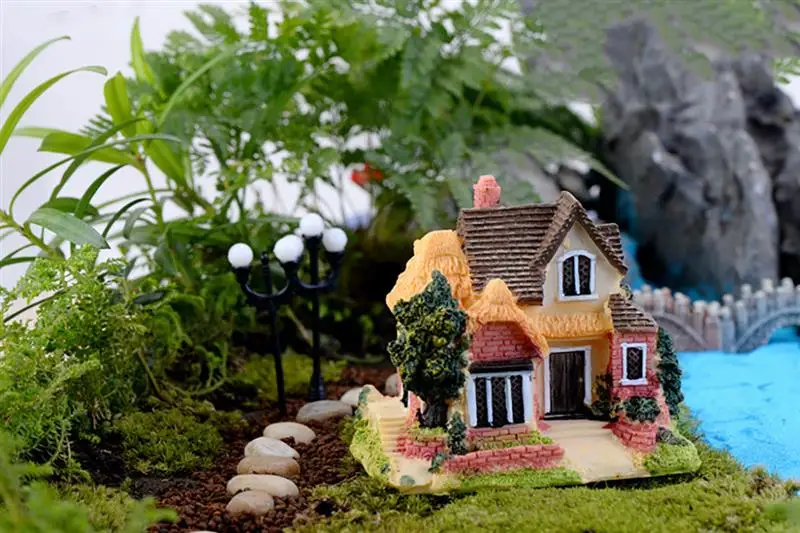 Новый 1 шт. Европейский дом Вилла фигурка декоративный мини сказочный сад