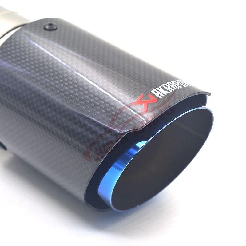 Универсальный синий конец Akrapovic автомобиль из нержавеющей стали Глянцевая