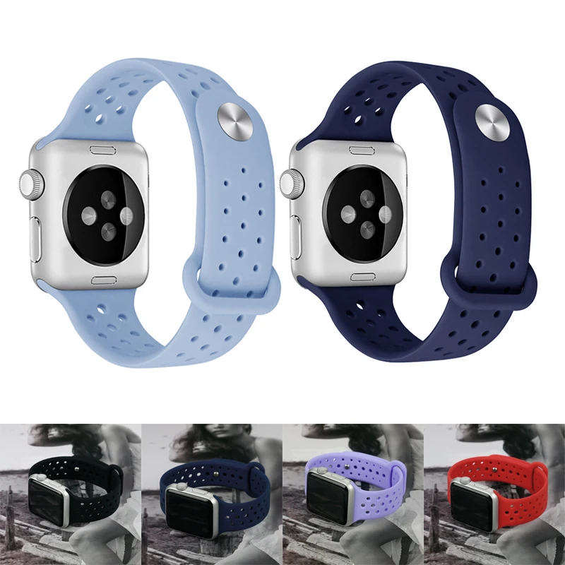 Ремешок для часов силиконовый Apple Watch 3/2/1 42 мм 38 мм|Ремешки часов| |