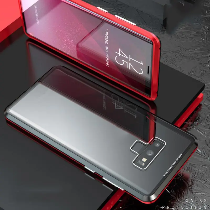 Для Samsung Galaxy S10 S10E Plus 5G Note 8 9 двухсторонний чехол из закаленного стекла 360 Адсорбция