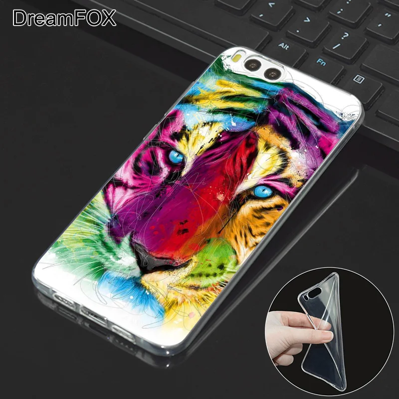 DREAMFOX L402 тигра Мягкий ТПУ силиконовый чехол для Xiaomi Mi Note 2 3 4 5 6 8 SE M5 4C 4S 5C 5S 5X 6X A1 плюс