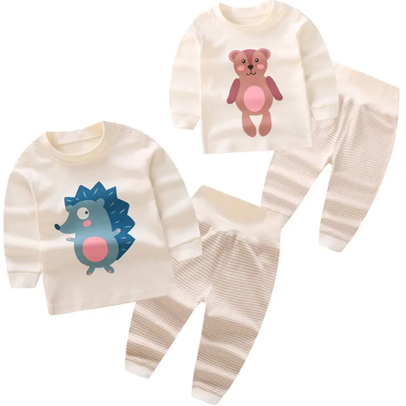 

High Quality Baby Clothes Newborn Costume 100% Organic Cotton Boys Girls Baby Children High Waist Winter Bodysuit Legging Shirt