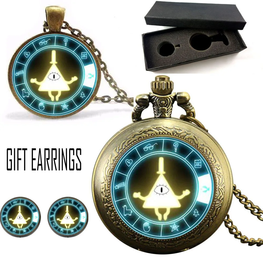 Карманные часы с подвеской в виде мультяшного Билла медведя свиньи карманные