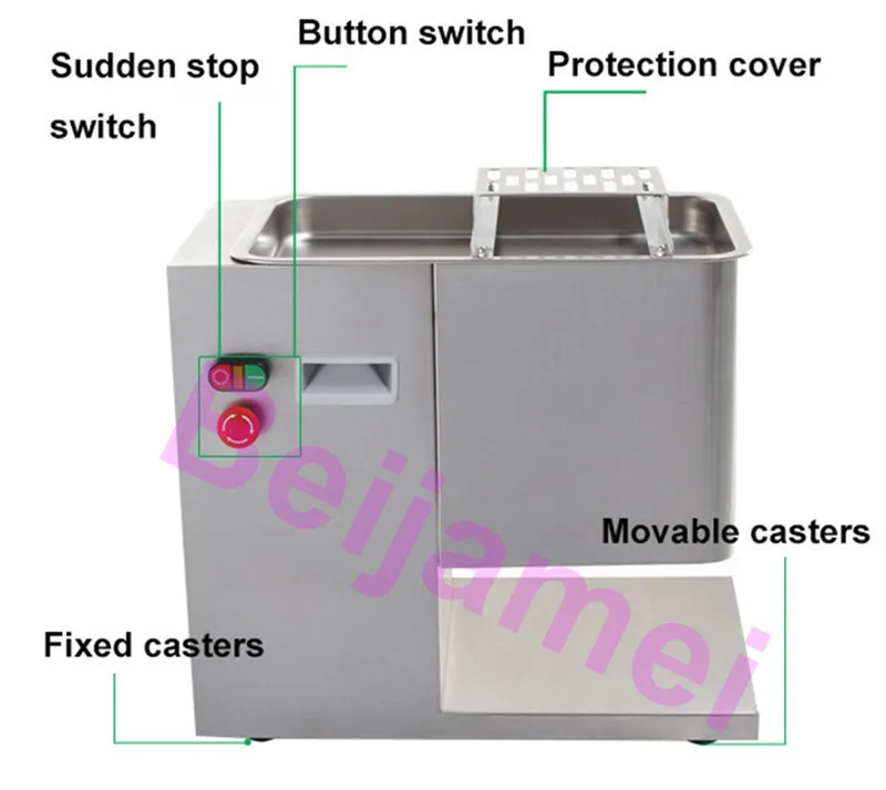Online BEIJAMEI Desktop Typ Edelstahl Elektrische Frische Fleisch Slicer Kommerziellen Fleisch Slicer Schneiden Fleisch Maschine