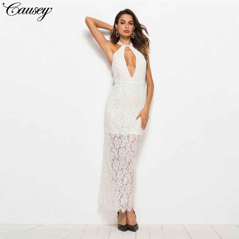 Women Summer Sexy White Long Dress High Split Sleeveless Spaghetti Strap Maxi Party Vestido Longo | Женская одежда
