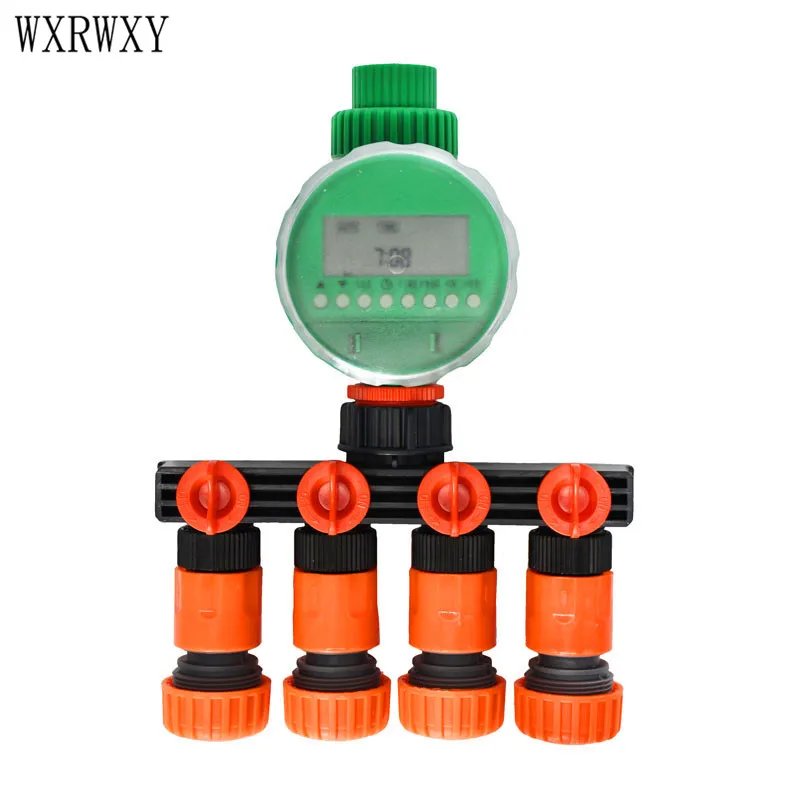 Контроллер для полива сада wxrwxy 4 ходовой разветвитель 3/4 дюйма таймер капельного