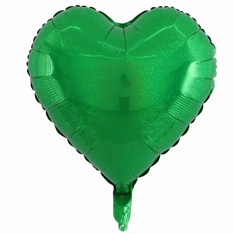 green heart 50 шт./лот 18 дюймов блестящая Лазерная Звезда Сердце воздушные шары с гелием блеск шар День Святого Валентина Свадьба День Рождения Декор - Цвет: green heart