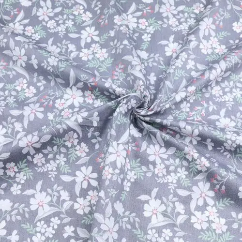 235x50 см маленький цветочный саржевый Хлопок Ткань DIY Детская одежда ткань сделать постельные принадлежности одеяло украшение дома 260 г/м - Цвет: gray