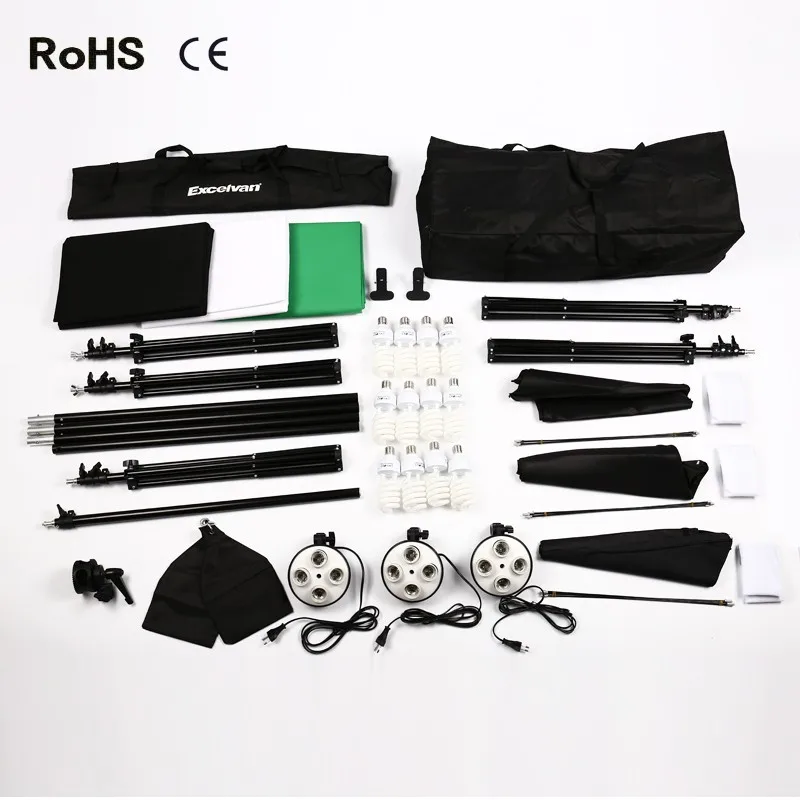 softbox photo light set photographic equipment Photo Studio stand kit tripod | Электроника