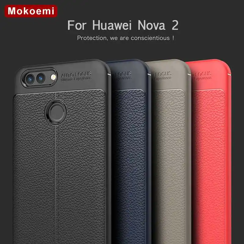 Модный противоударный мягкий чехол Mokoemi с узором Личи 5 0 дюйма для Huawei Nova 2