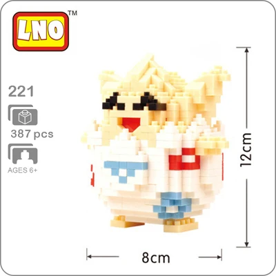 LNO аниме Pocket Monster Pikachu Koffing Psyduck Poliwhirl Meowth Mudkip Piplup DIY алмазные мини строительные блоки игрушка без коробки - Цвет: 221Togepi