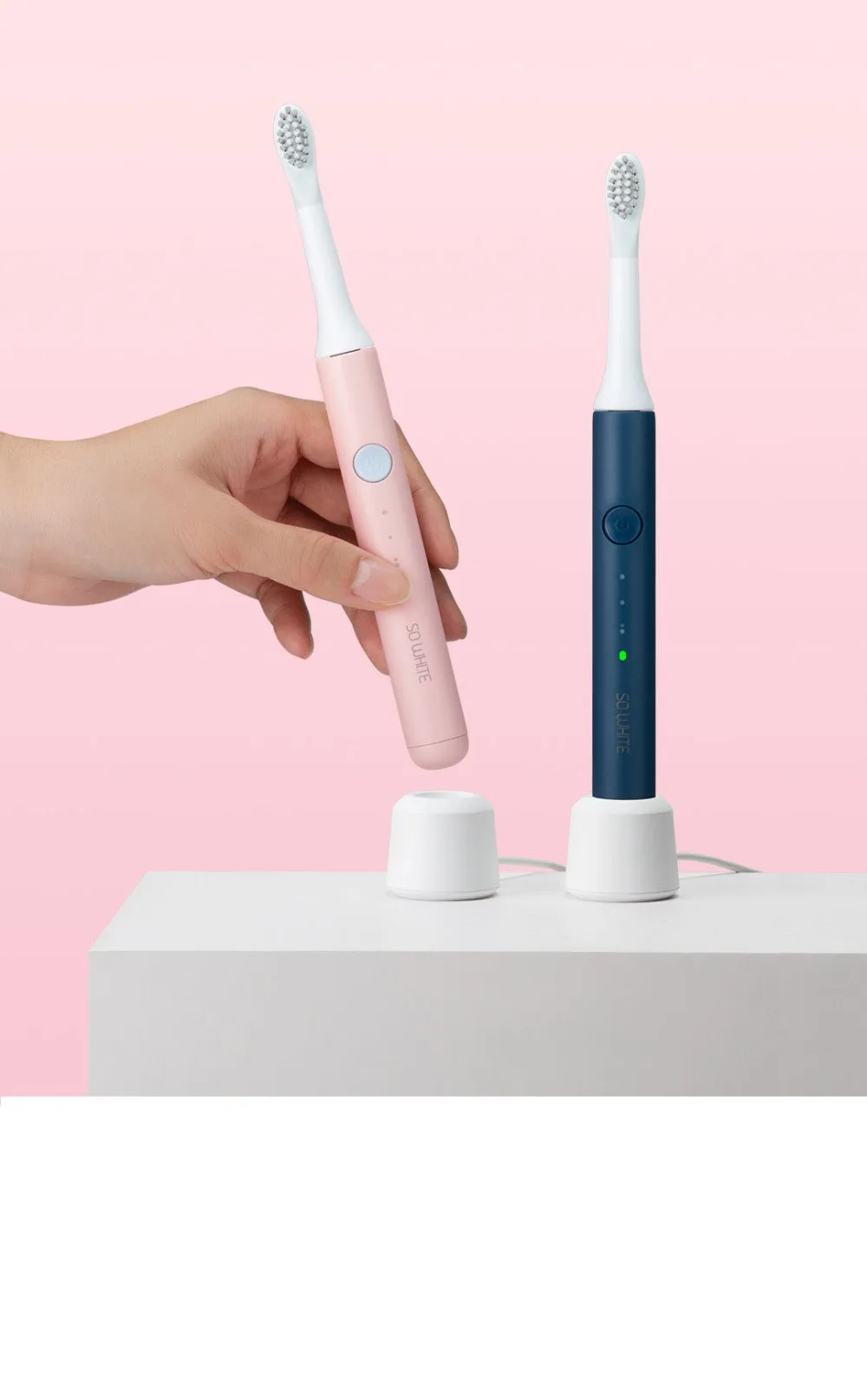 Xiaomi Mijia SO WHITE Sonic электрическая зубная щетка IPX7 Водонепроницаемая Глубокая очистка Индуктивная зарядка акустическая вибрационная Чистка