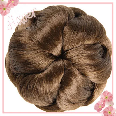 1PC 3 Colors Synthetic Chignons Updos Fake Hair Bun Women Beautiful Donut Roller Chignon Hairpiece Meatballs Style |