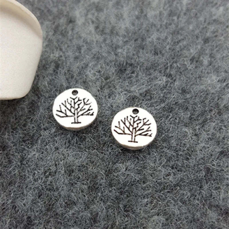 20 шт шармы круговой резной каштан подковы дерево пластины подвески 10 мм серебро