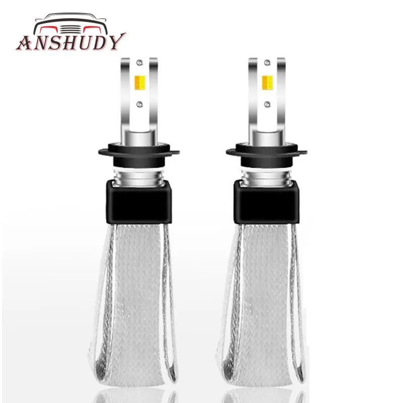 Светодиодный H4 H7 H11 фары для авто H1 HB4/9006 HB3/9005 H3 H27 Противотуманные 3 цвета 9600lm 80 Вт