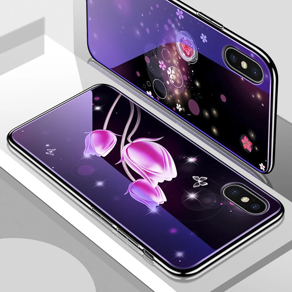 Eqvvol закаленное Стекло чехол для iPhone X 8 7 6 S Plus чехлы покрытие синего света