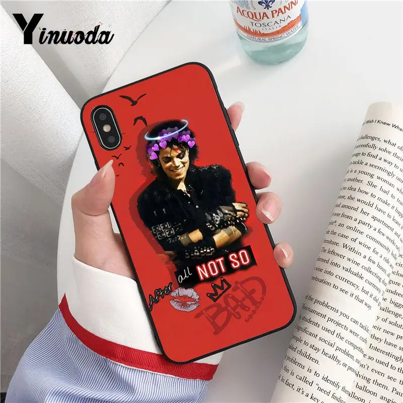 Yinuoda Майкл Джексон танцующий Король Черный Мягкий чехол для телефона из ТПУ iPhone 6S