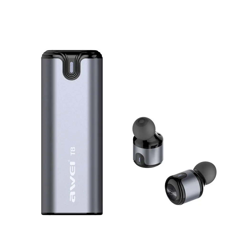 T8 Binaural Wireless Bluetooth 4.2 Stereo Sound Earphones Mini Smart Metal In-Ear Earbuds Active Noise Reduction | Электроника