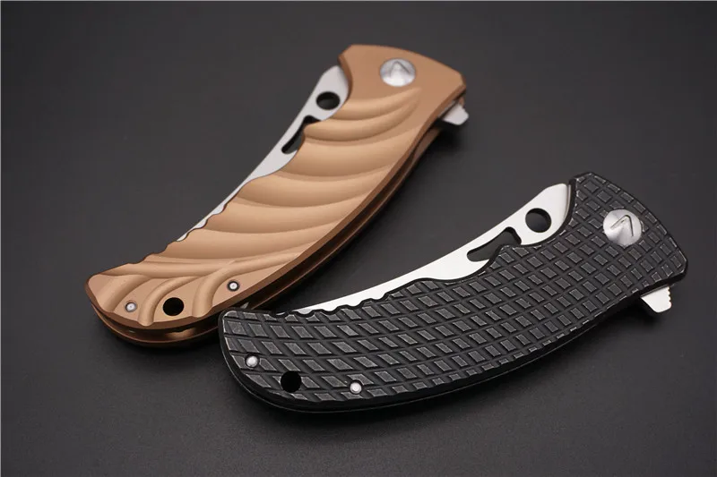 

HWZBBEN 2018 new high quality D2 folding knife titanium alloy handle hunting knife 58-59hrc outdoor camping survival tool.