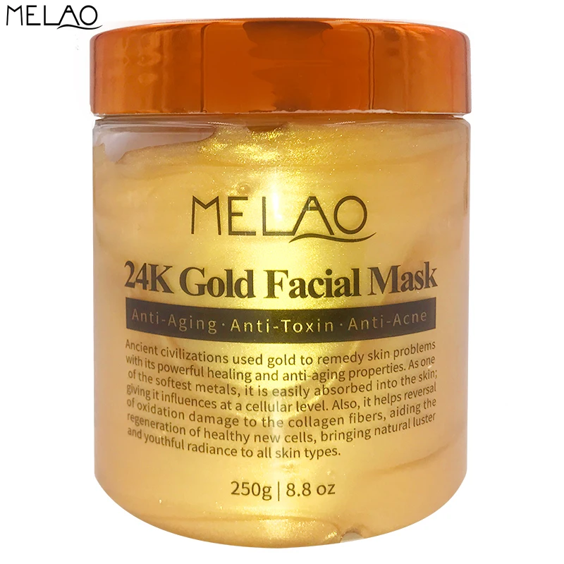 Melao 24 k Золотая маска для лица 250 г увлажняющий антивозрастной отбеливающая