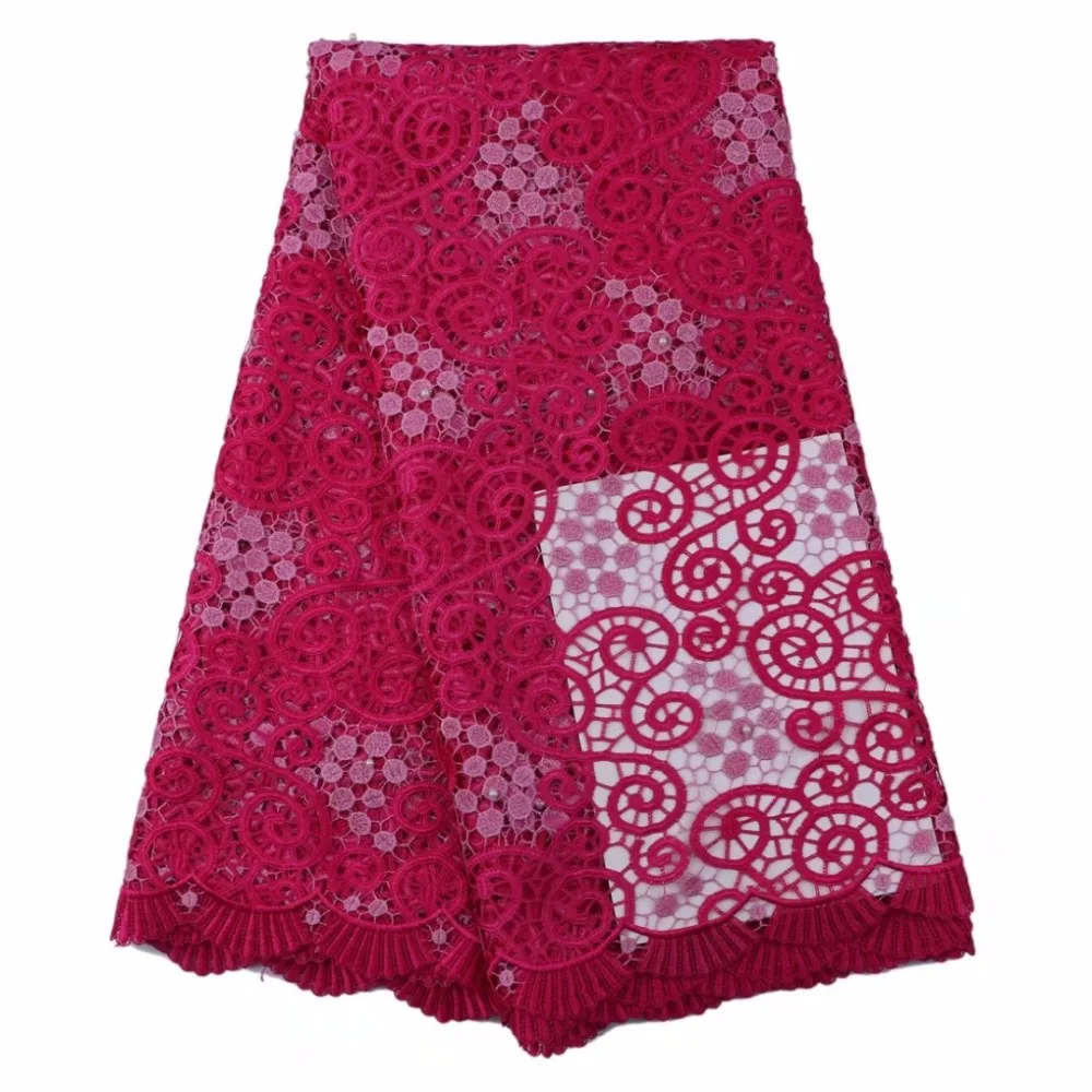 Multicolor Guipure Water Soluble Lace Fabric 2019 Embroidered Cord Chemical Fabrics With Stones For Bridal | Дом и сад