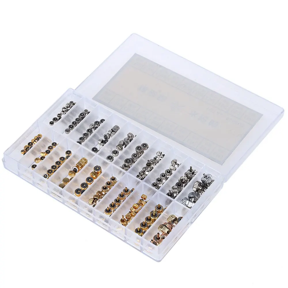 Высококачественные водонепроницаемые часы с короной золотистого и серебряного