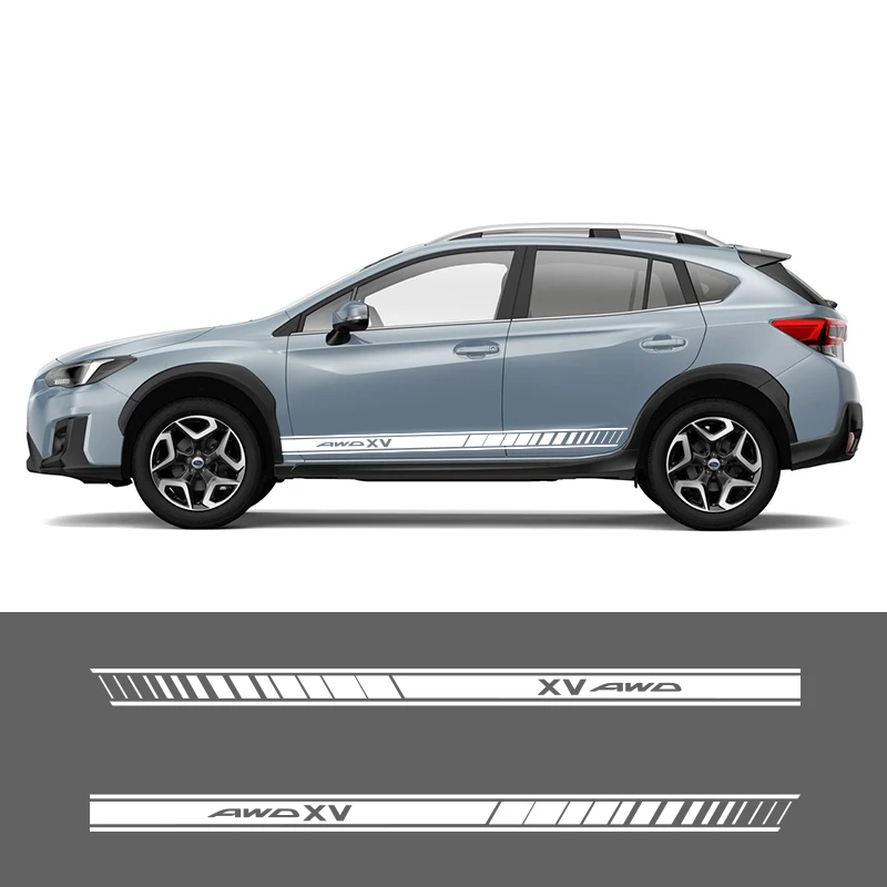 2 стороны XV Автомобильная Графика виниловые боковые полосы авто стикер Наклейки