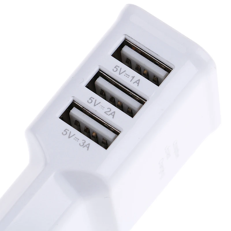 Вилка стандарта США 5 В 2 А 3 портовый настенный USB адаптер зарядное устройство