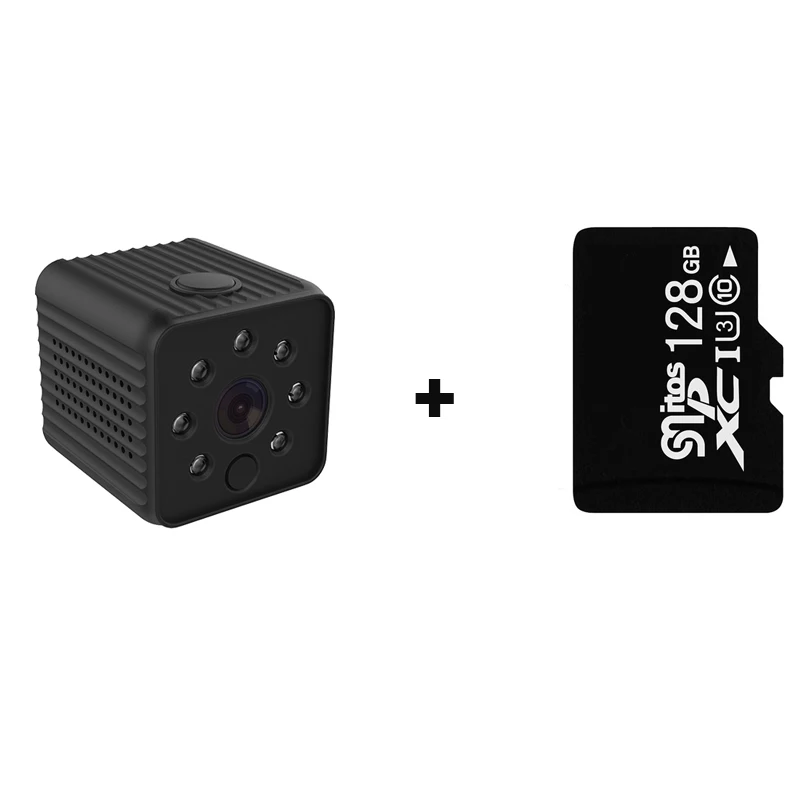 With 128G TF Card HD 1080P мини-камера wifi Беспроводная ip-камера ночного видения маленькая микро-камера цифровая видеокамера Детская безопасность домашняя dvr камера wifi ПК-совместимая камера - Цвет: With 128G TF Card