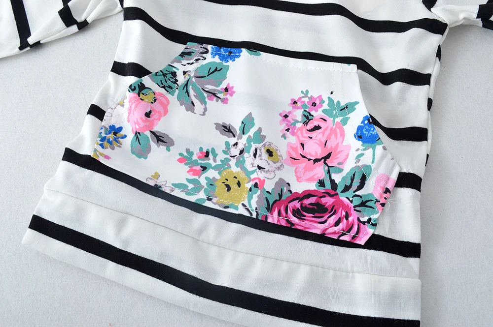 Новинка 2019 комплект модной одежды для младенцев топы с капюшоном и длинными