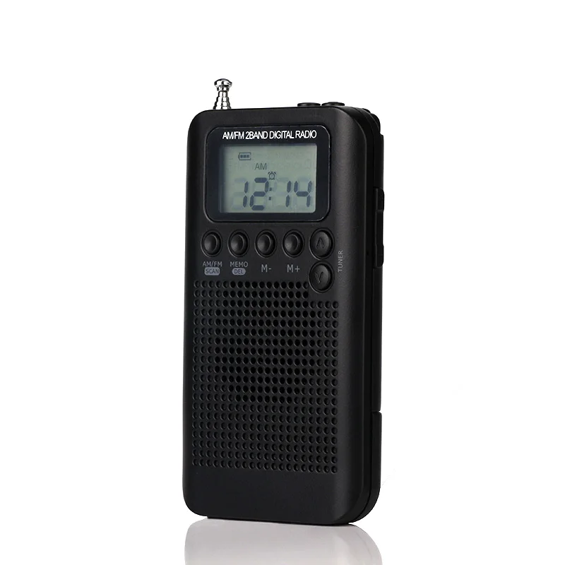 Мини lcd цифровой FM/AM радио динамик с функцией отображения времени 3,5 мм разъем для наушников