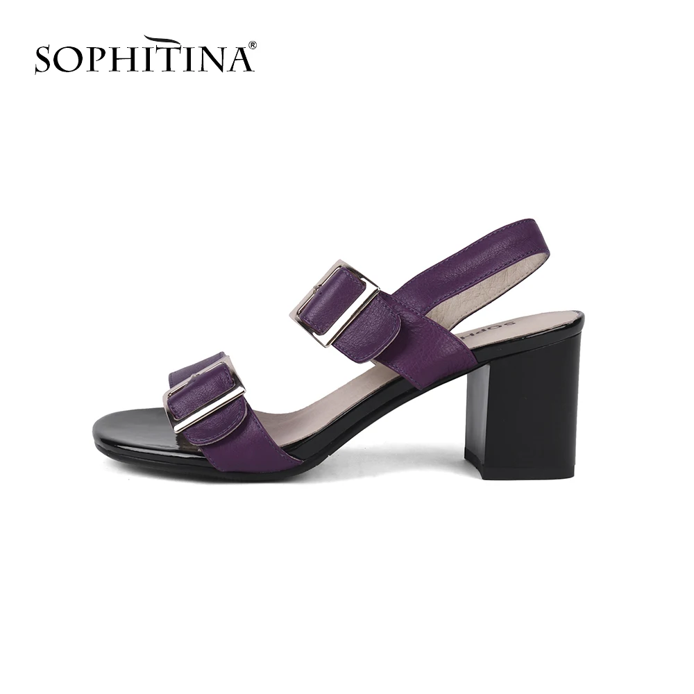 SOPHITINA/Новые модные женские босоножки в испанском стиле из натуральной кожи.