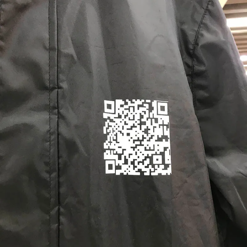 Плащ дождевик с принтом QR кода для мужчин и женщин модная Водонепроницаемая