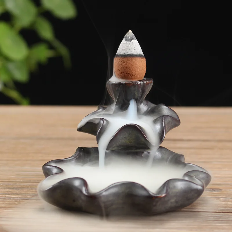 Креативная домашняя декоративная печь для ароматерапии Lotus Smoke керамический с