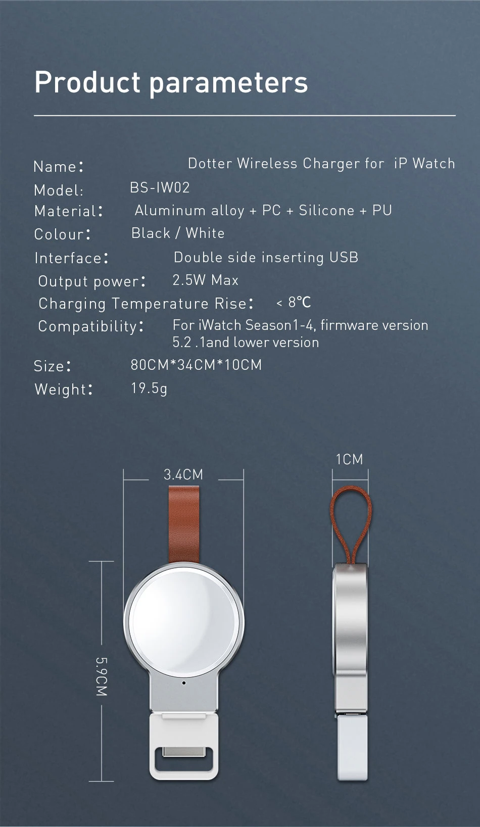 Магнитное Беспроводное зарядное устройство qi для apple watch series 4 3 2 1 портативное зарядное устройство usb быстрая Беспроводная зарядная подставка для apple watch 4