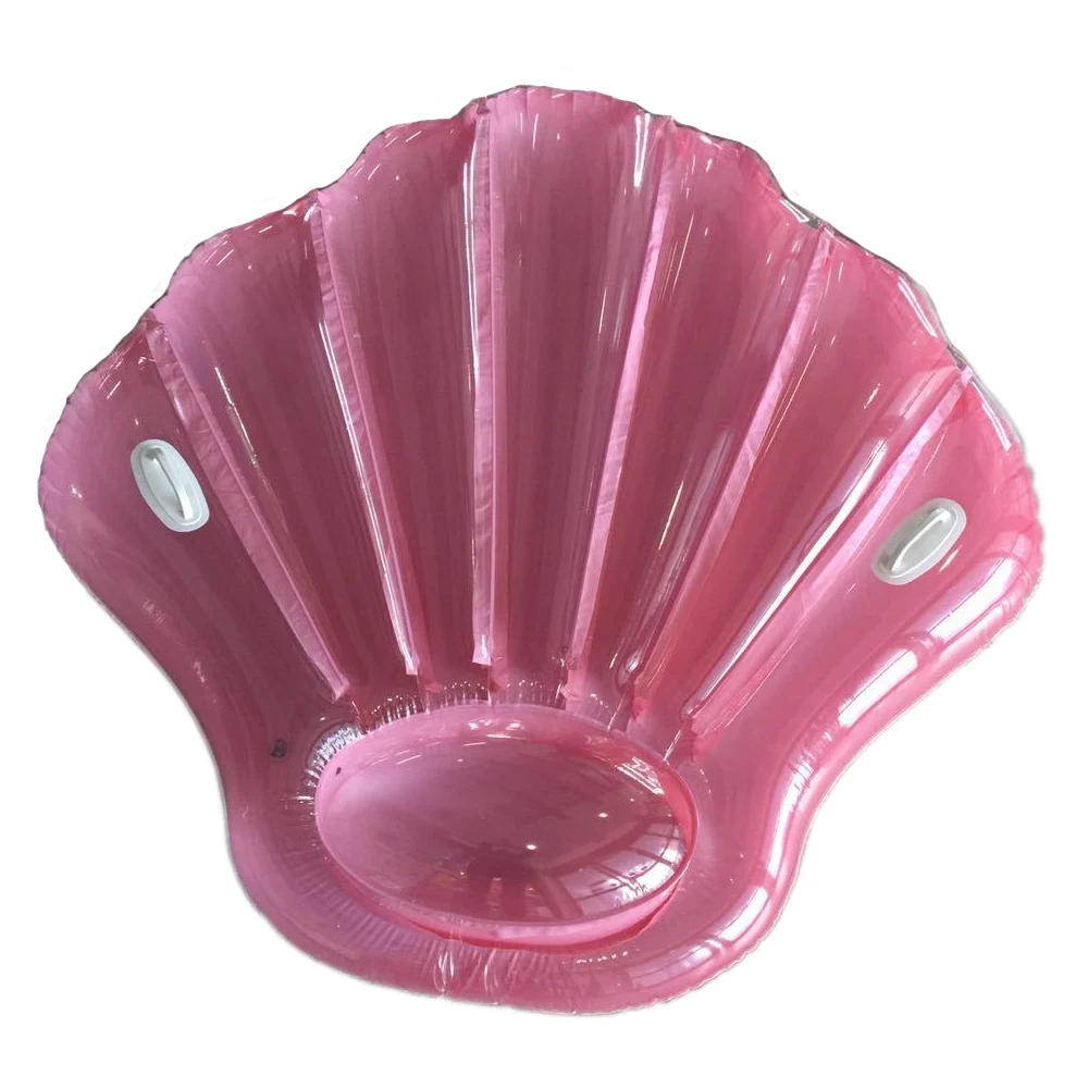 

150CM Giant Pink Shell With Pearl Scallop Inflatable Pool Float Women Summer Water Party Air Mattress Lounger Beach Boia Piscina