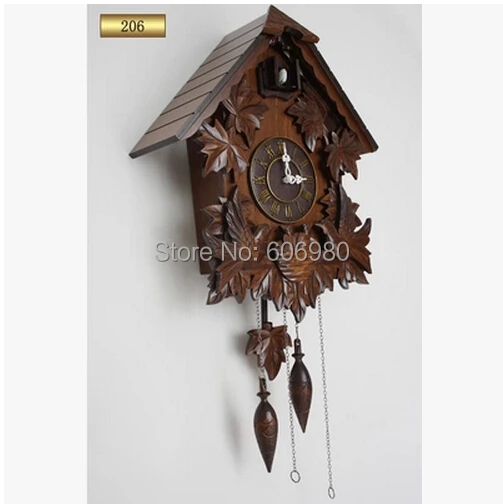 Хронометраж Моды Ручной Работы Дерево Немой Небольшой Дом Настенные Часы
