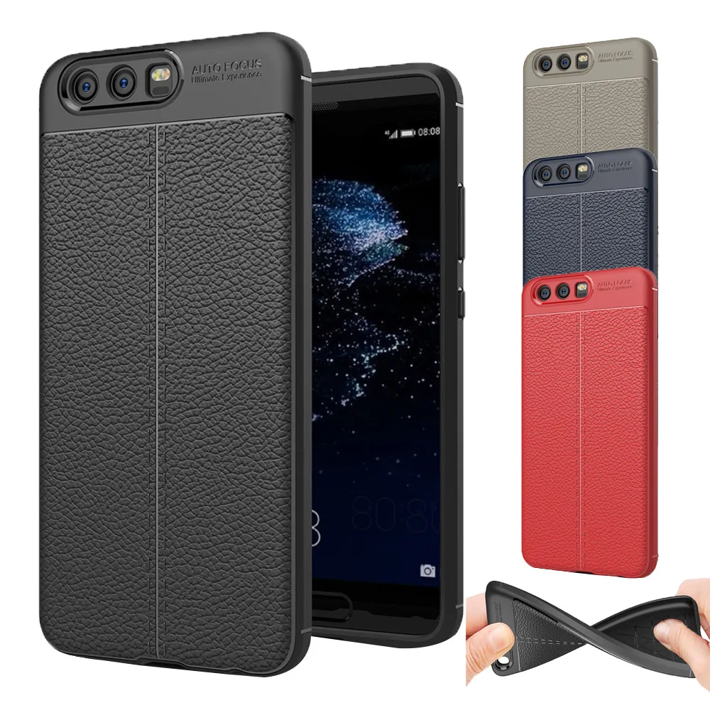 Роскошный чехол из ТПУ и силикона искусственной кожи для huawei p10 plus чехлы задней