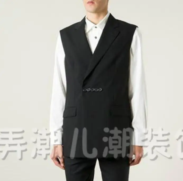 

S--4XL HOT / Spring/Summer Men's New Fashion Suit Pocket After Split Cultivate One's Morality Ma3 Jia3