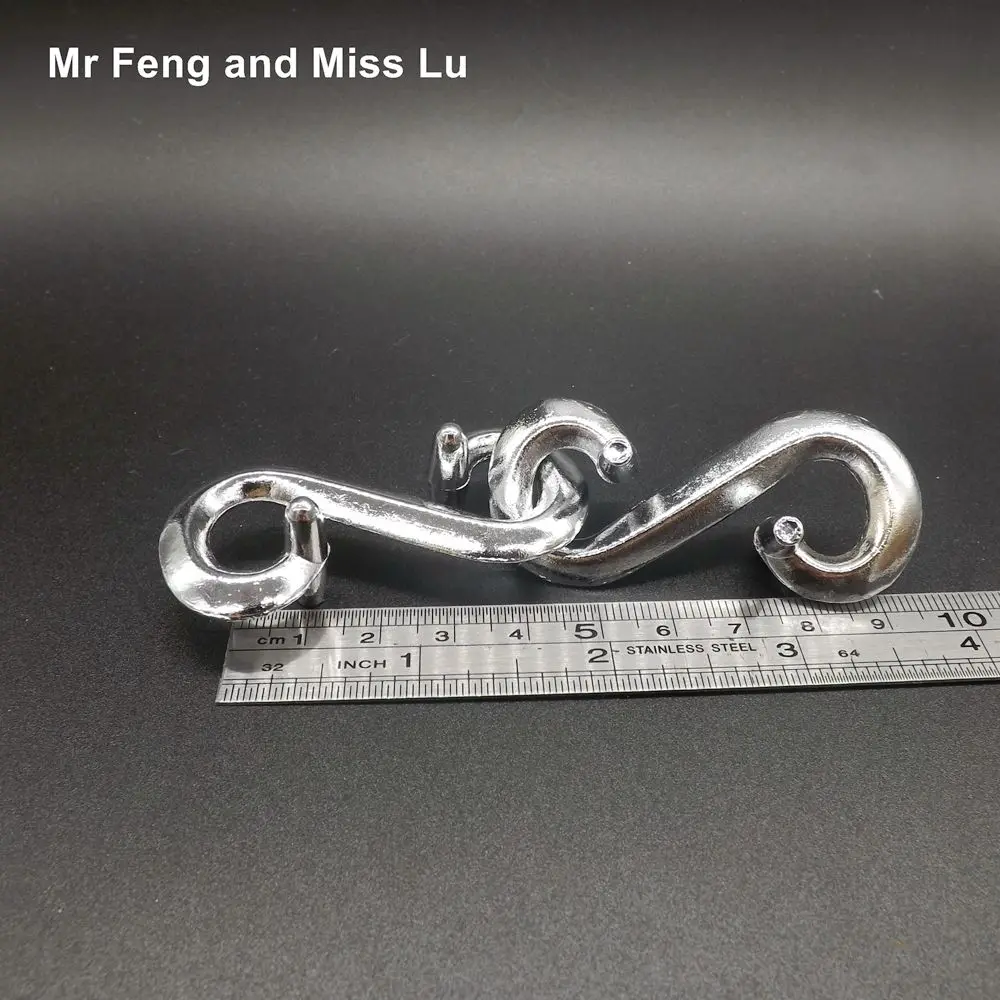 Классическая серебристая металлическая головоломка для взрослых и детей |