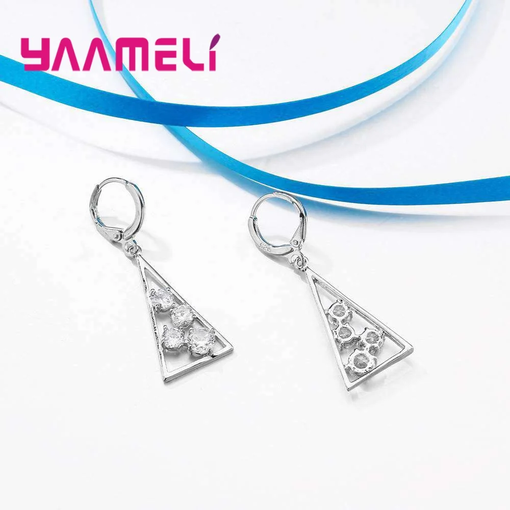 Женский ювелирный комплект из серебра 925 пробы с австрийскими кристаллами|jewelry sets