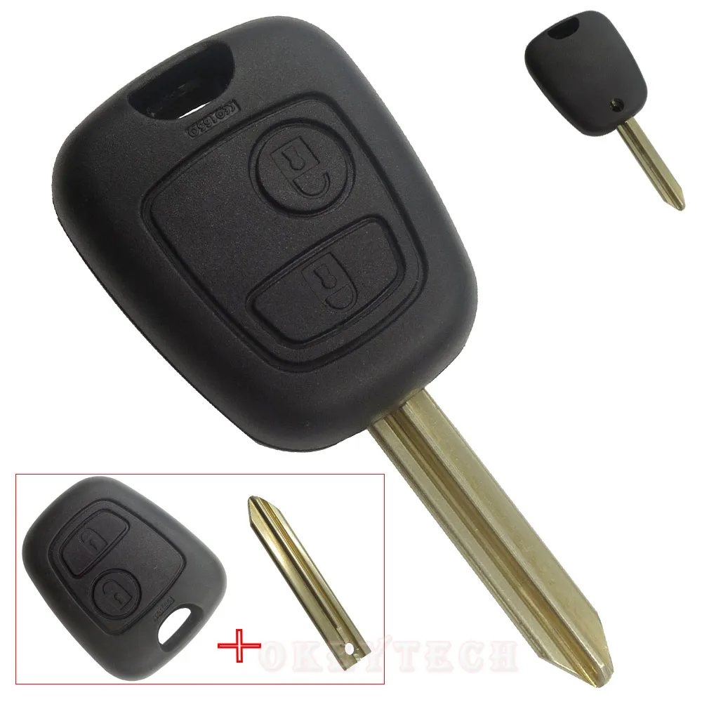 

OkeyTech 1 шт. 2 кнопки дистанционный ключ X Тип для Citroen C1 C2 C3 C4 Saxo Xsara PiPicasso Berlingo Сменный Чехол