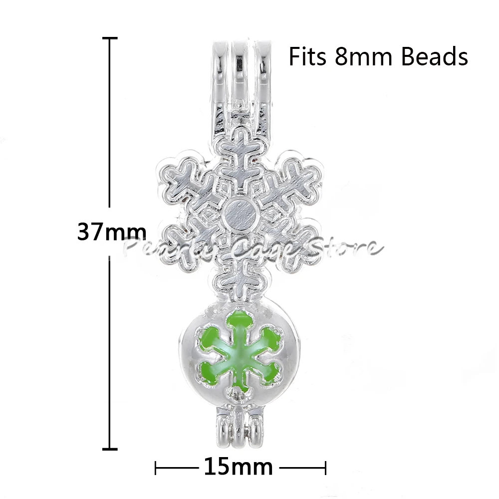 1 шт. серебряные рождественские стили жемчужная клетка бусины в каркасе эфирное