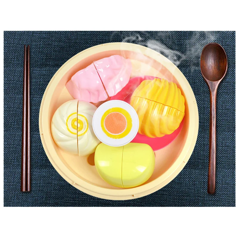 

15Pcs/set Baby Pretend Play Cutting Toys Kids Kitchen Plastic Simulation Steamer Slicing Set Games Early Educational Girls Toy