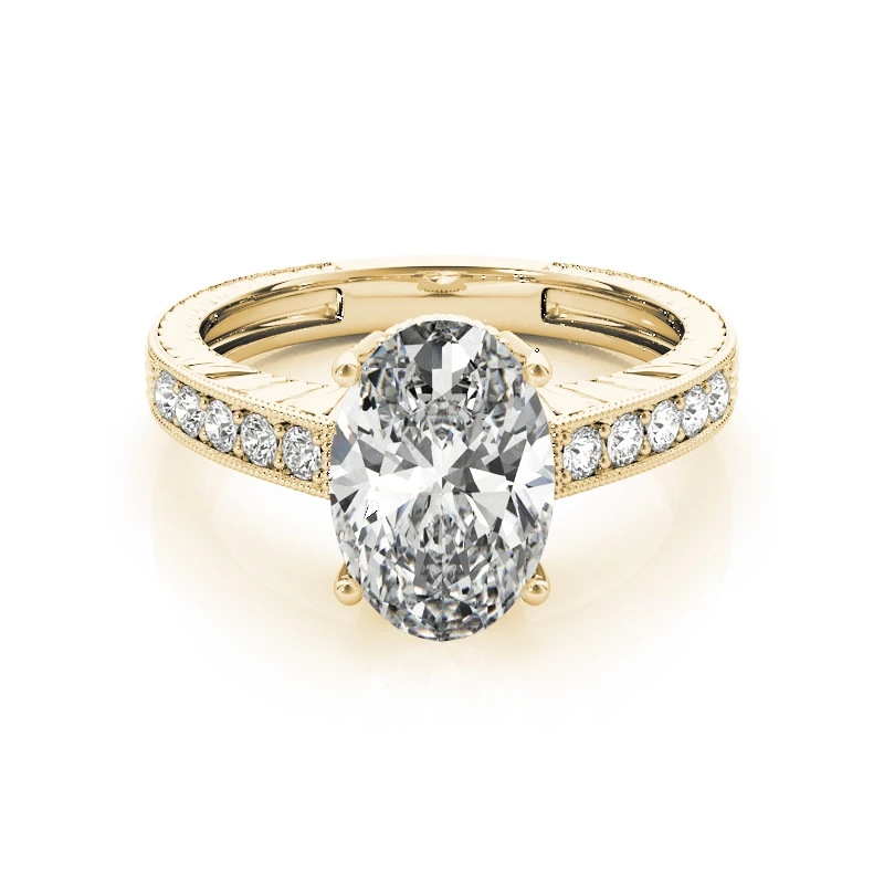 QYI 14 k желтое золото женские кольца 3 ct обручальное кольцо с искусственным бриллиантом свадебное кольцо женские ювелирные изделия подарок