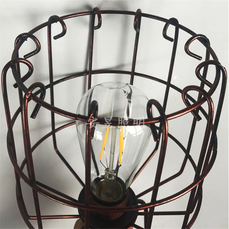 

Retro minimalist Lantern Pendant Light creative E27 iron cage industrial wind Pendant Lamp for Tea House Nordic Bar Restaurant