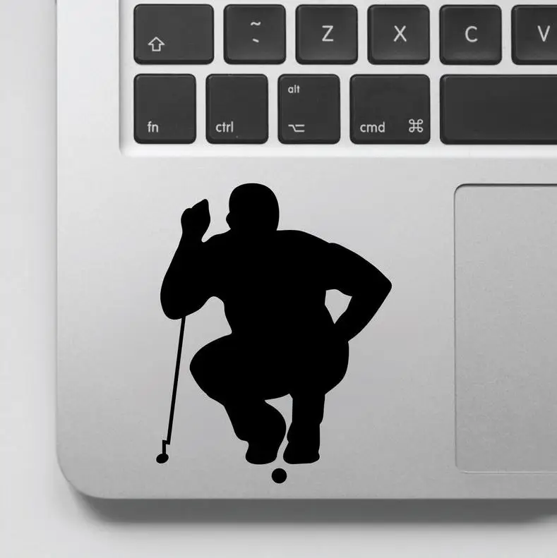Красивая виниловая наклейка с изображением игрока-гольфа и для ноутбука