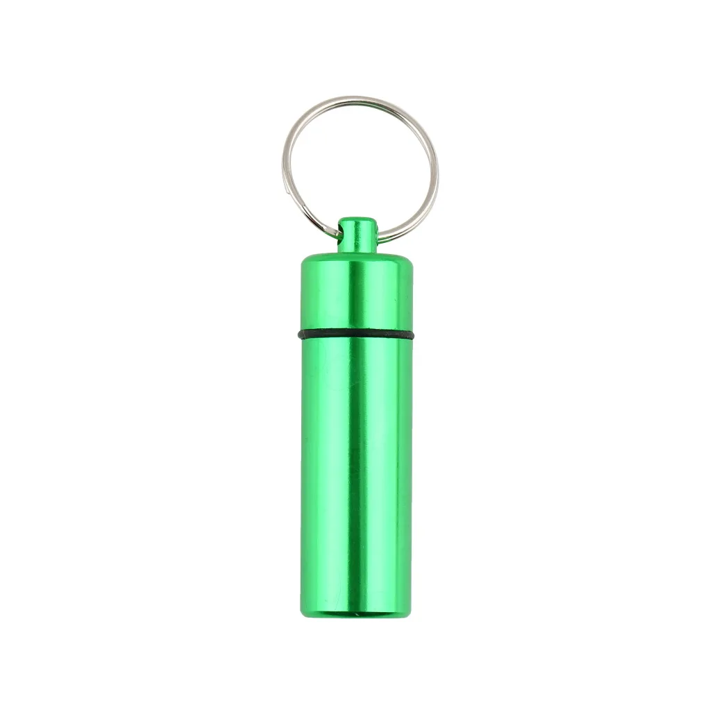 Waterproof Aluminum Pill Box Case Bottle Cache Drug Holder Container Keychain Medicine Health Care Popular New | Дом и сад