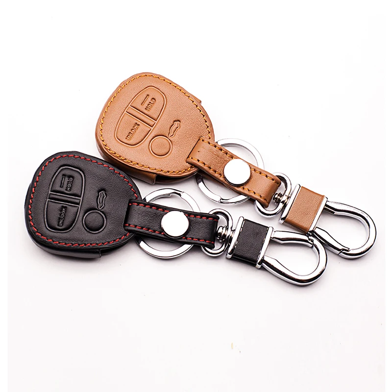 High quality 3 button For Mitsubishi OUTLANDER PAJERO Lancer EX / ASX leather remote control car key holder case | Автомобили и