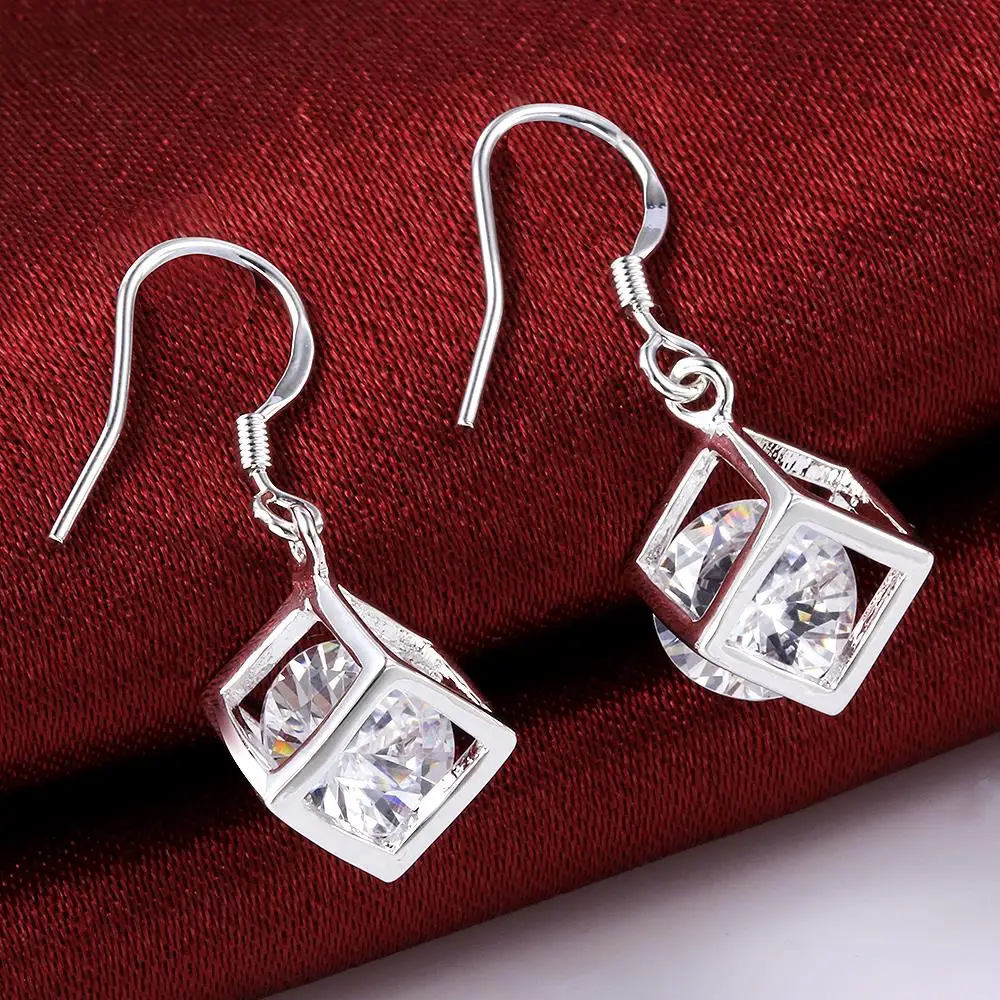E583 Оптовая Продажа Модные с серебряным покрытием Jewelry Серьги падения мотаться